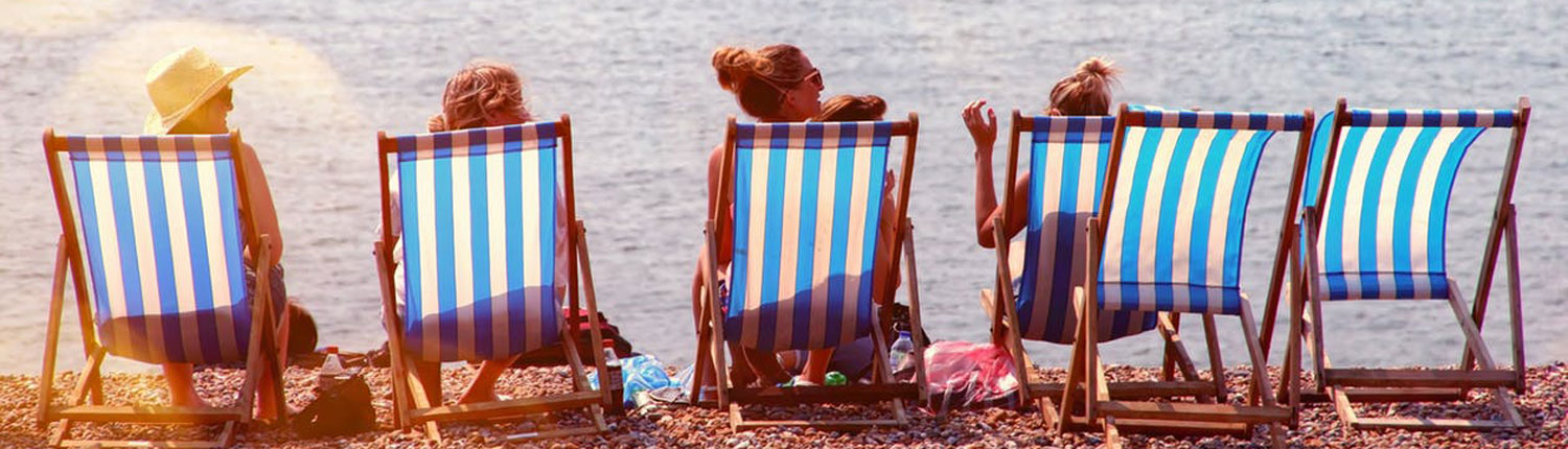 Women Relaxing at the Shore