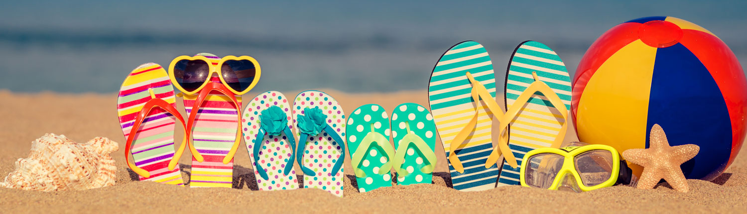 Flip Flops on a Sandy Beach